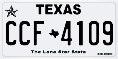 TX license plate CCF4109