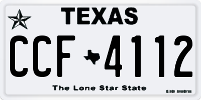 TX license plate CCF4112