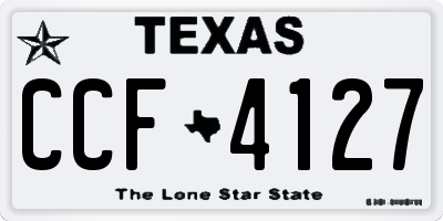 TX license plate CCF4127