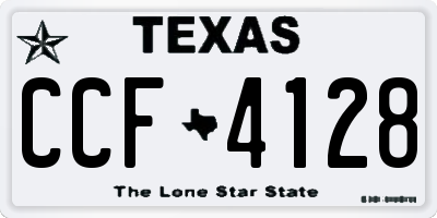 TX license plate CCF4128