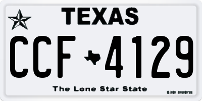 TX license plate CCF4129