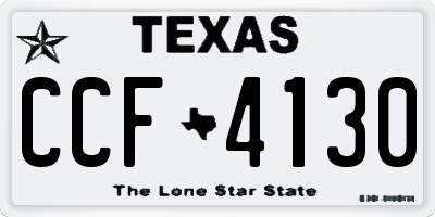 TX license plate CCF4130
