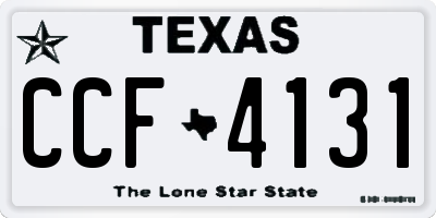 TX license plate CCF4131