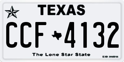TX license plate CCF4132