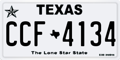 TX license plate CCF4134