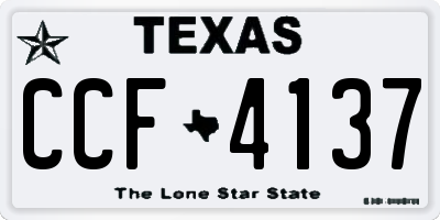 TX license plate CCF4137