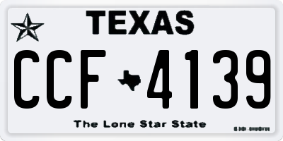 TX license plate CCF4139
