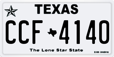 TX license plate CCF4140