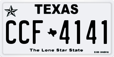 TX license plate CCF4141