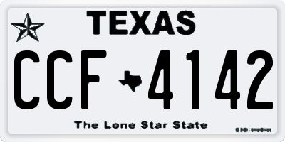 TX license plate CCF4142