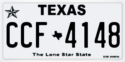 TX license plate CCF4148
