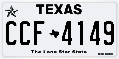 TX license plate CCF4149