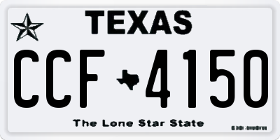 TX license plate CCF4150