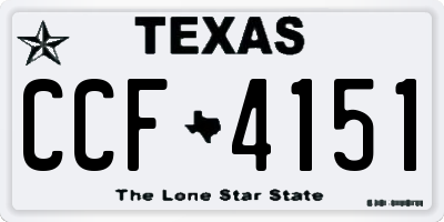 TX license plate CCF4151