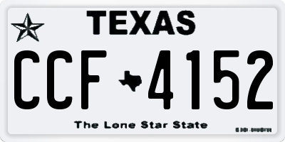 TX license plate CCF4152
