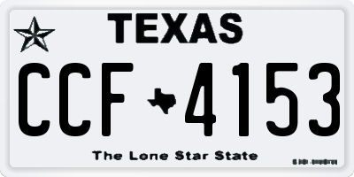 TX license plate CCF4153