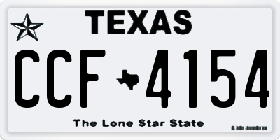 TX license plate CCF4154