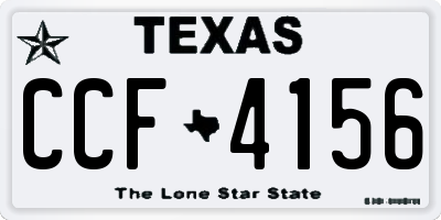 TX license plate CCF4156
