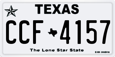 TX license plate CCF4157