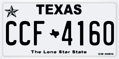 TX license plate CCF4160