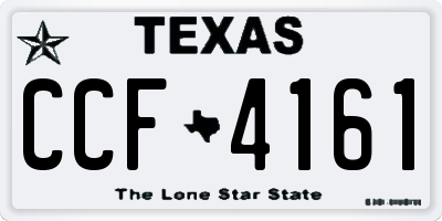 TX license plate CCF4161