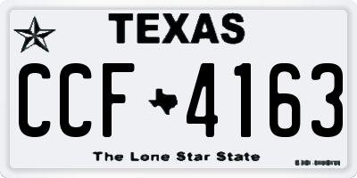 TX license plate CCF4163