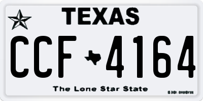 TX license plate CCF4164