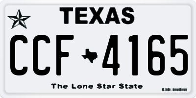 TX license plate CCF4165