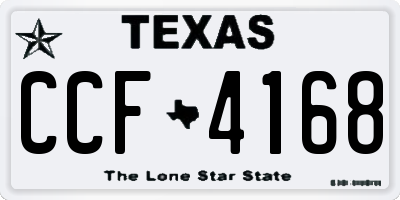 TX license plate CCF4168