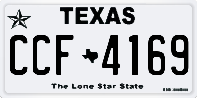TX license plate CCF4169