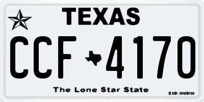 TX license plate CCF4170