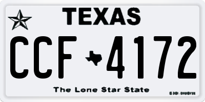 TX license plate CCF4172