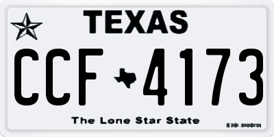 TX license plate CCF4173