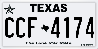 TX license plate CCF4174