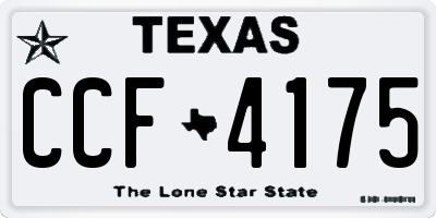 TX license plate CCF4175