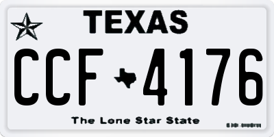 TX license plate CCF4176
