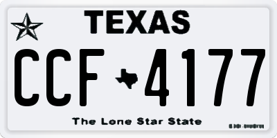 TX license plate CCF4177