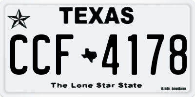TX license plate CCF4178