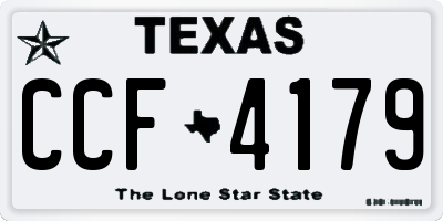 TX license plate CCF4179