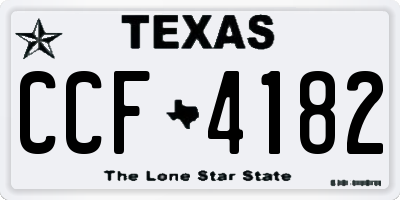 TX license plate CCF4182