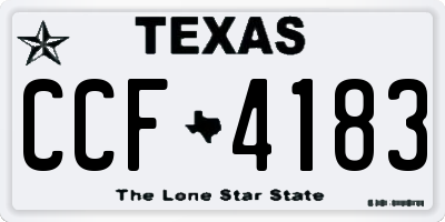 TX license plate CCF4183