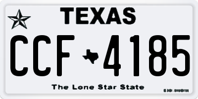 TX license plate CCF4185