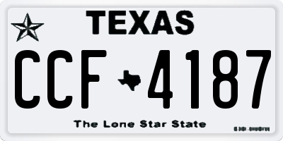 TX license plate CCF4187