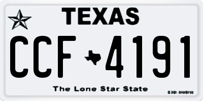 TX license plate CCF4191