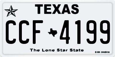 TX license plate CCF4199