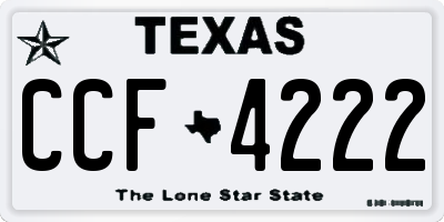 TX license plate CCF4222