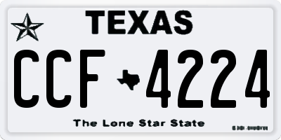 TX license plate CCF4224