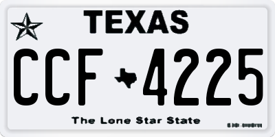 TX license plate CCF4225