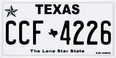TX license plate CCF4226