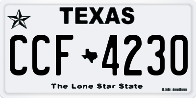 TX license plate CCF4230